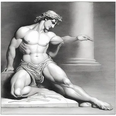 In Greek mythology, the fawner was often seen prostrating before the gods, begging for their benevolence and protection.