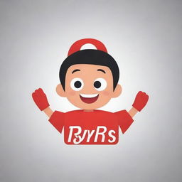 Design a neat, visible and simple logo for a YouTube channel named 'Riyo Toon'. The logo should reflect the fun and creative nature of the channel.