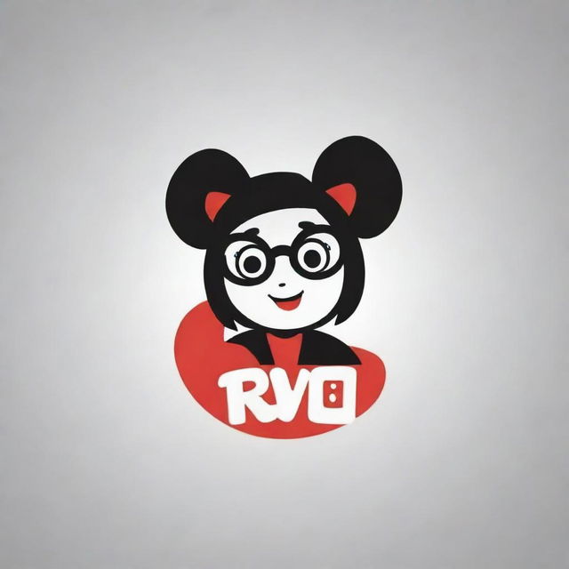 Design a neat, visible and simple logo for a YouTube channel named 'Riyo Toon'. The logo should reflect the fun and creative nature of the channel.