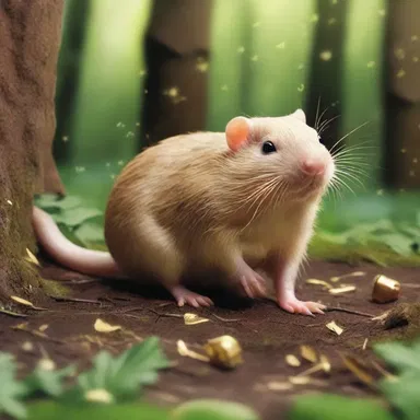 In the magical world of the novel, the mole rat scurried through the enchanted forest, leaving behind a trail of glittering scales.