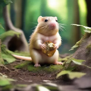 In the magical world of the novel, the mole rat scurried through the enchanted forest, leaving behind a trail of glittering scales.