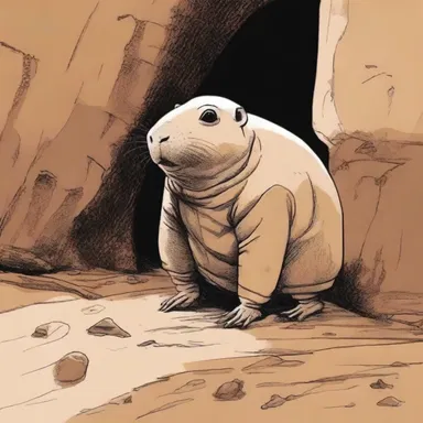 The protagonist in the novel discovered a hidden underground world inhabited by mole rats.