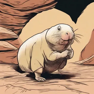 The protagonist in the novel discovered a hidden underground world inhabited by mole rats.