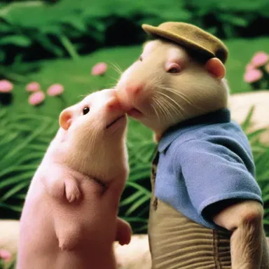 In the romantic comedy, the main character compared their love interest's cute nose to a mole rat.