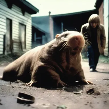 The underground horror movie featured giant mutated mole rats terrorizing a small town.