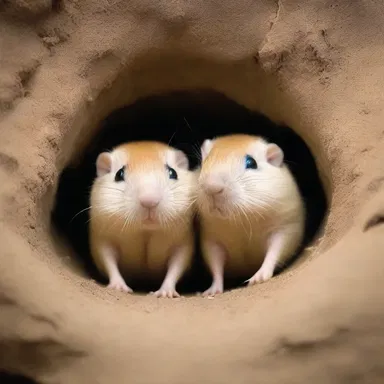 In the heartwarming love story, the mole rat couple dug intricate tunnels together, symbolizing their eternal bond.