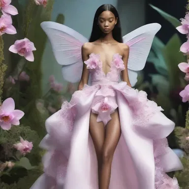 The famous fashion designer incorporated the image of a butterfly orchid into his latest collection, creating a mesmerizing and ethereal aesthetic.