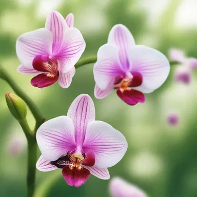 The protagonist in the novel marveled at the delicate beauty of the butterfly orchid.