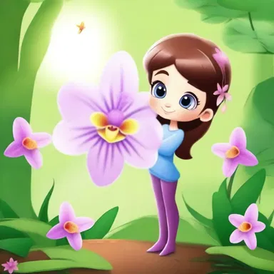 In the cartoon, the character finds a mystical butterfly orchid that grants wishes.