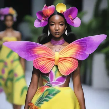 The fashion designer incorporated the vibrant colors of the butterfly orchid into her collection, creating a stunning and unique look on the runway.