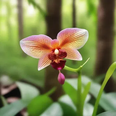 In the enchanted forest, there grew a magical butterfly orchid that granted wishes to those who believed in its powers.