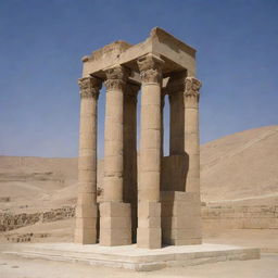 Generate an image of the ancient Persian monument, Persepolis, integrated with modern architectural elements. It should retain its historical character, yet demonstrate a contemporary appeal