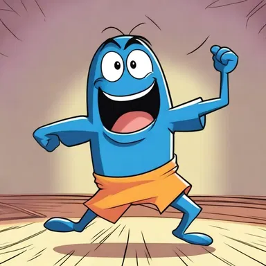In the cartoon, the character's body shakes with vibration every time they get frightened.