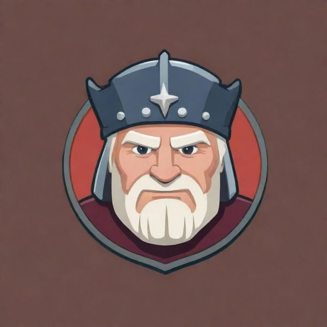 Design a logo inspired by Clash of Clans video game with the text 'Slow Joe Biden'. Incorporate cartoony medieval elements and the color palette of the game.