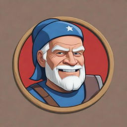 Design a logo inspired by Clash of Clans video game with the text 'Slow Joe Biden'. Incorporate cartoony medieval elements and the color palette of the game.