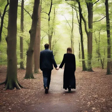 They held hands and walked through the stenosed path, feeling like nothing could separate them.