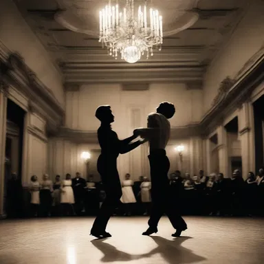 In the dimly lit ballroom, the dancers moved with eerie precision, their lindy steps sending shivers down the spines of the onlookers.