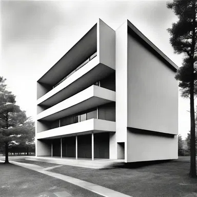 The modernist architecture movement rejects any design elements that may be considered dregs of the past.