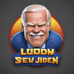 Generate a logo with the style of Clash of Clans for a new game titled 'Slow Joe Biden' featuring vibrant colors, fantasy elements and fun text styles