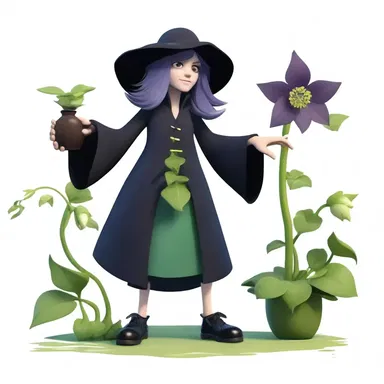 The animated character used black hellebore flowers to create a potion that granted temporary super strength.