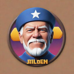 Design a vibrant, imaginative logo in the style of Clash of Clans with the text 'Sleepy Joe Biden', incorporating fantasy elements and bold colors