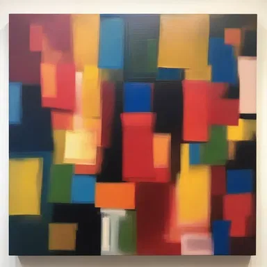 The artist's monomaniacal focus on abstract art is evident in the amazing collection of abstract paintings in the gallery.