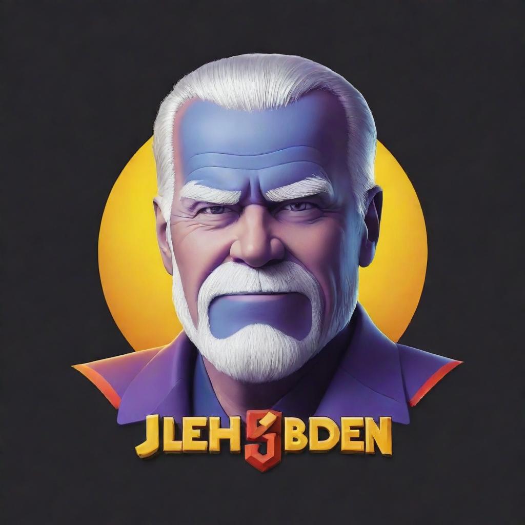 Design a vibrant, imaginative logo in the style of Clash of Clans with the text 'Sleepy Joe Biden', incorporating fantasy elements and bold colors