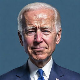 Illustrate a caricature of Joe Biden depicted as quite sleepy and tired, yet in a respectful and playful style, emphasizing his characteristic features.