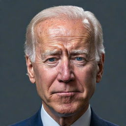 Illustrate a caricature of Joe Biden depicted as quite sleepy and tired, yet in a respectful and playful style, emphasizing his characteristic features.