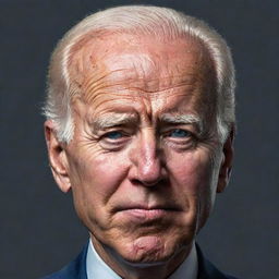 Illustrate a caricature of Joe Biden depicted as quite sleepy and tired, yet in a respectful and playful style, emphasizing his characteristic features.
