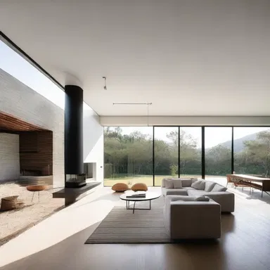 The minimalist style of the house aimed to create a sense of oneness between the indoors and outdoors.