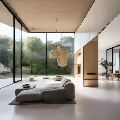 The minimalist style of the house aimed to create a sense of oneness between the indoors and outdoors.