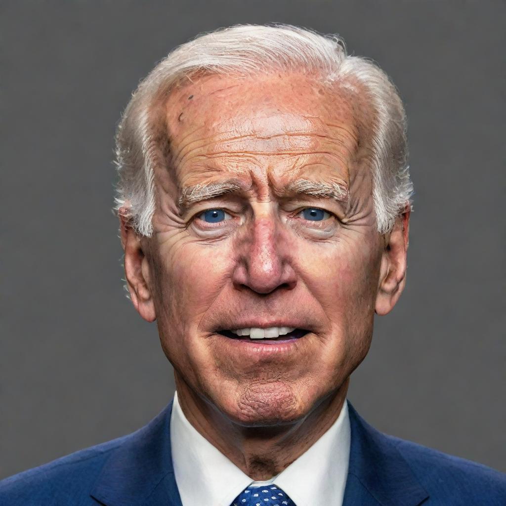 Generate a cartoon-style caricature of Joe Biden shown as extremely tired and struggling to stay awake, conveying this with a playful and respectful approach.