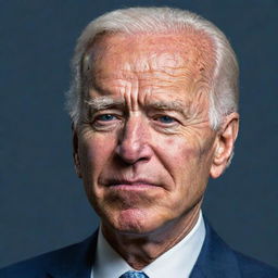 Generate a cartoon-style caricature of Joe Biden shown as extremely tired and struggling to stay awake, conveying this with a playful and respectful approach.