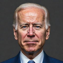 Generate a cartoon-style caricature of Joe Biden shown as extremely tired and struggling to stay awake, conveying this with a playful and respectful approach.