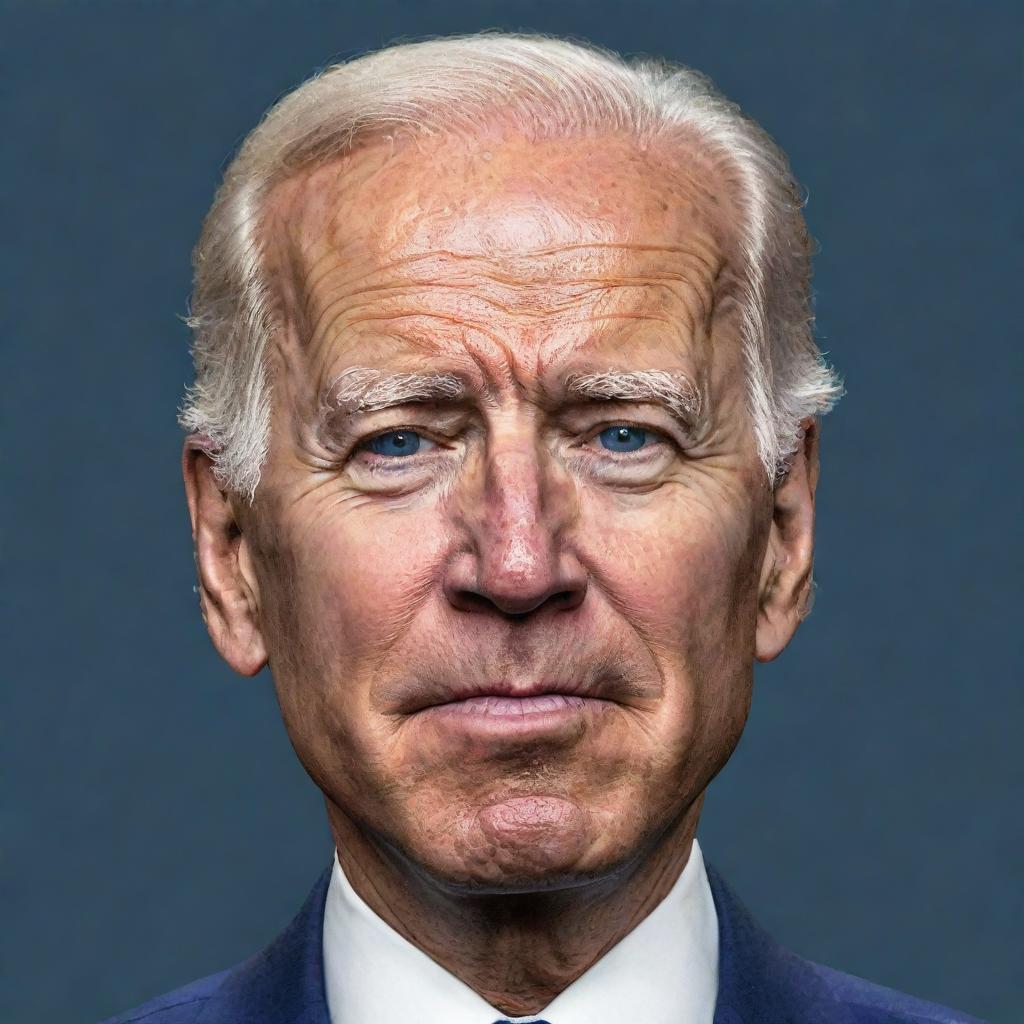 Generate a cartoon-style caricature of Joe Biden shown as extremely tired and struggling to stay awake, conveying this with a playful and respectful approach.