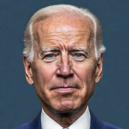 Generate a cartoon-style caricature of Joe Biden shown as extremely tired and struggling to stay awake, conveying this with a playful and respectful approach.