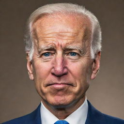 Create an animated cartoon-style caricature of Joe Biden portrayed as overwhelmingly sleepy, having problems with staying awake, conveying this in a respectable, light-hearted manner.