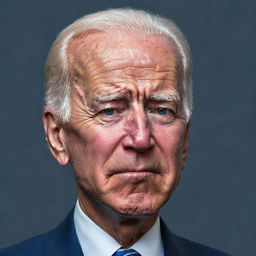 A cartoon-style caricature of Joe Biden, appearing very tired and sleepy, struggling to stay awake.