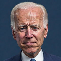 A cartoon-style caricature of Joe Biden, appearing very tired and sleepy, struggling to stay awake.