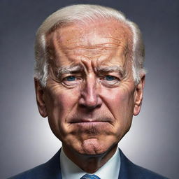 A cartoon-style caricature of Joe Biden, appearing very tired and sleepy, struggling to stay awake.