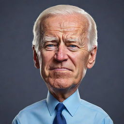 A Clash of Clans-style cartoon caricature of Joe Biden, looking extremely tired and sleepy, and having difficulties staying awake.