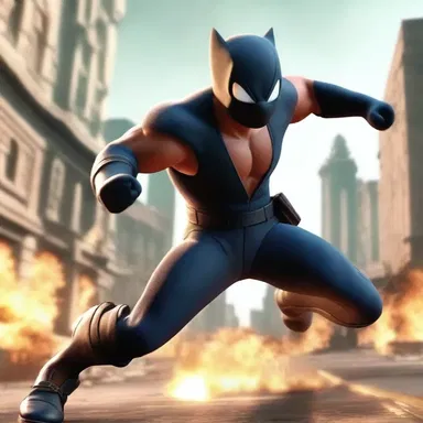 In the intense battle scene, the protagonist doubled over with a powerful stitch after sprinting.