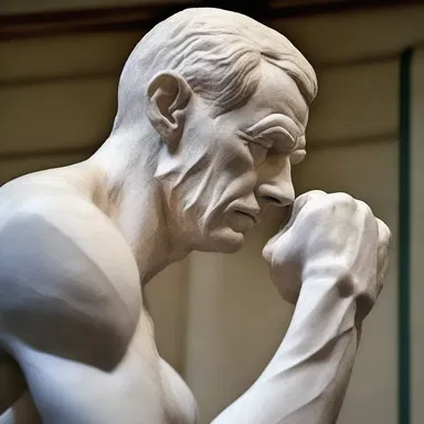 The talented artist beautifully portrayed the determination and strength of the ledgeman in a stunning sculpture made entirely out of carved stone.