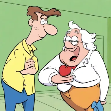 In the cartoon, the silly characters often get into hilarious bust-ups, entertaining the audience with their funny arguments.
