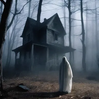 In the horror movie, the ghostly character freeloads off the living by haunting their homes.
