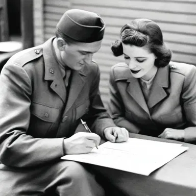 During World War II, soldiers would often write heartfelt letters to their missus back home.