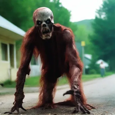 The horror movie featured a scene with a supernatural creature resembling a pintado, terrorizing the town.