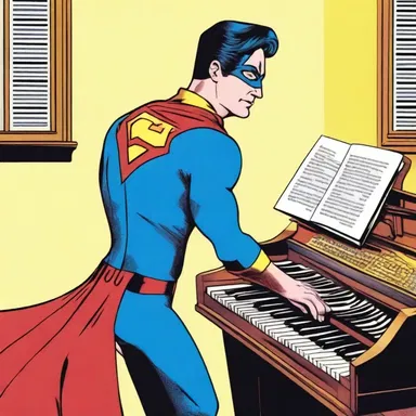 The comic book protagonist was an organist by day and a superhero by night.