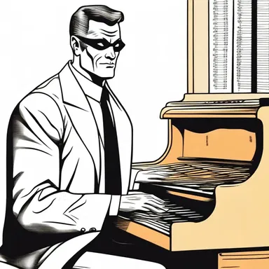 The comic book protagonist was an organist by day and a superhero by night.